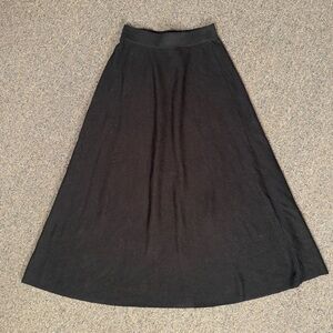 Mossimo Dutti Black A-Line Maxi Skirt Wool Blend Size Small Soft Career Designer